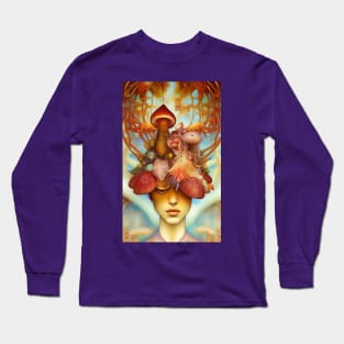 Shrooms Mycelium Mushroom Head Long Sleeve T-Shirt